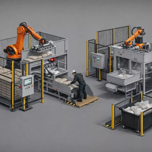 Роботизированный комплекс послойной растарки